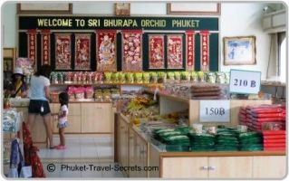 Dried fruit for sale at the cashew nut factory in Phuket.